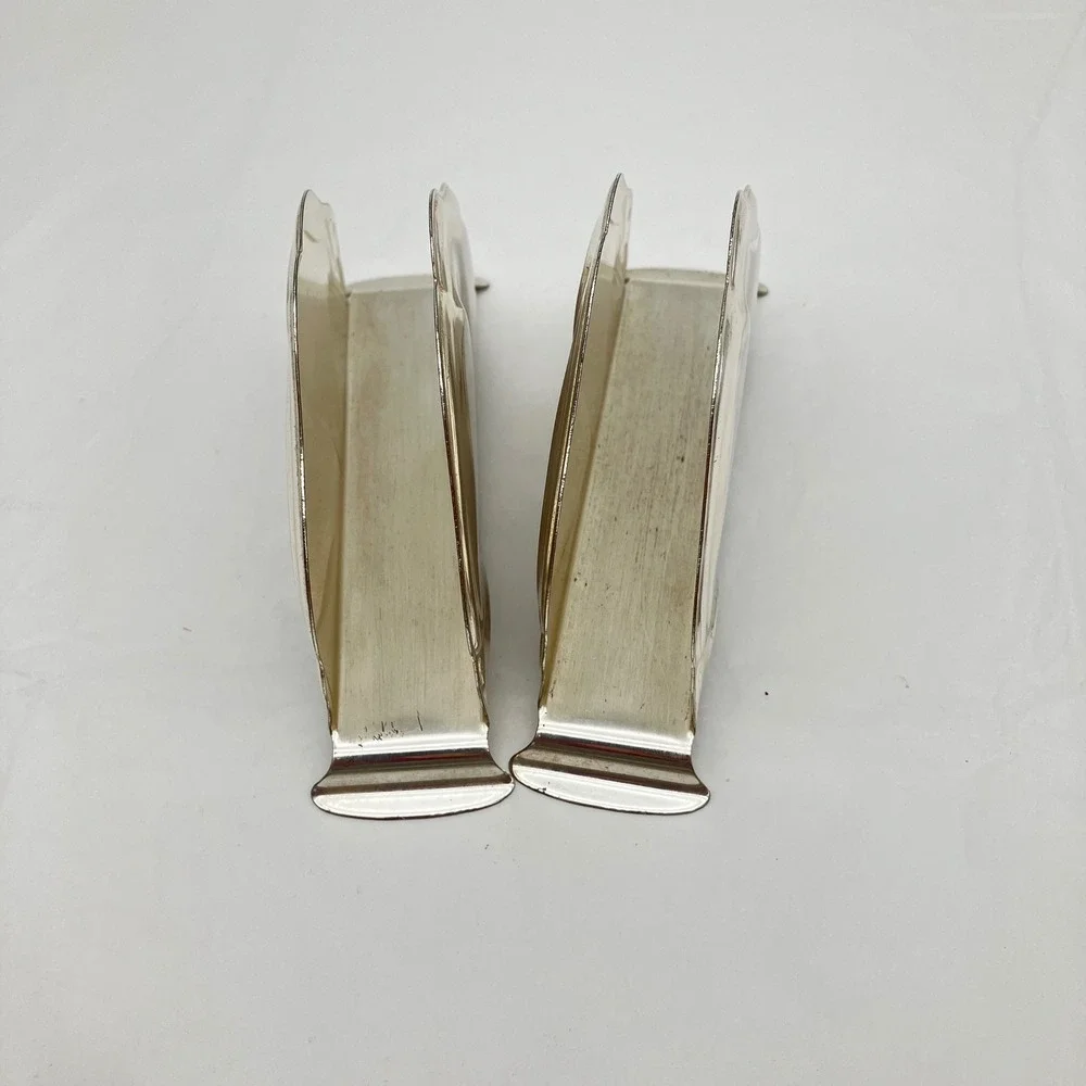 WMF Ikora Napkin Holders Set of 2 Silver Tarnish Resistant Germany MCM